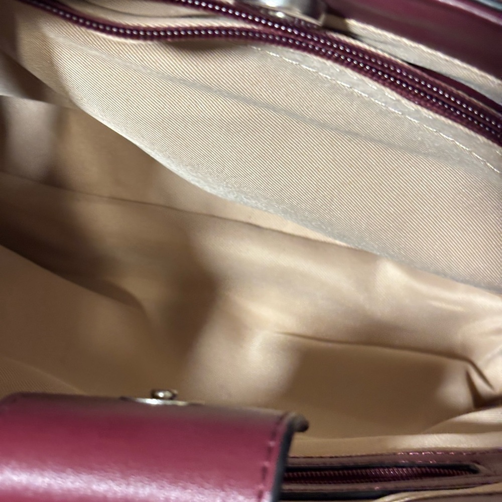 Dana Buchanan leather tote. Pretty red and is in great condition with min wear - Picture 7 of 12
